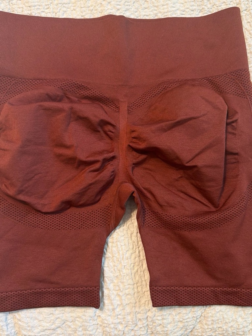 Amazon Women's High-Waist Bike Shorts - Burgundy